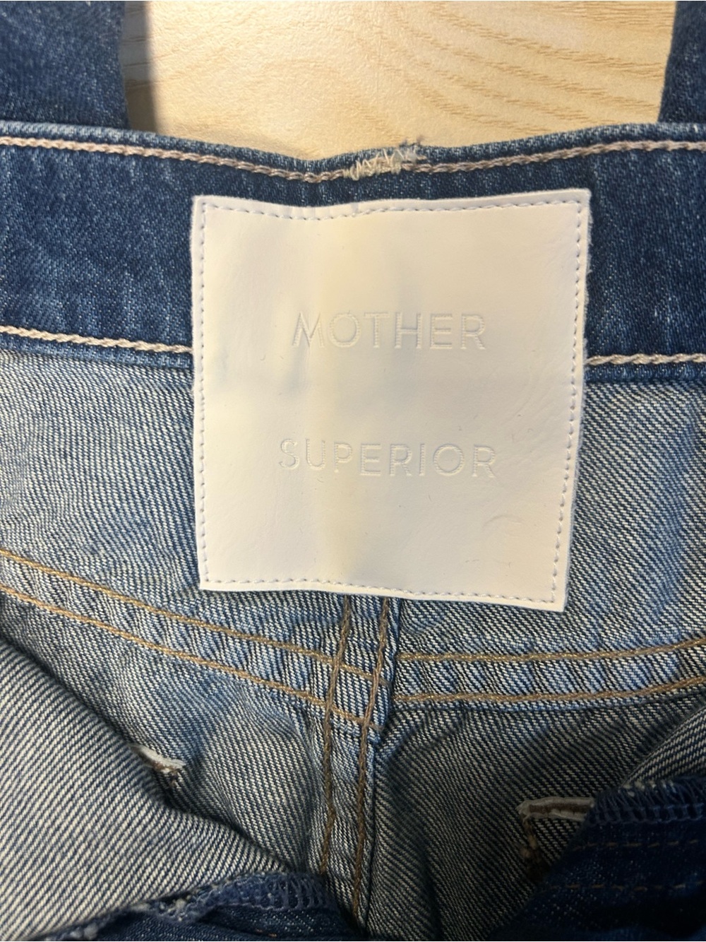 MOTHER The Spinner Zip Sneak Wide Leg Flare Jeans in Dark Blue Denim - Picture 4 of 9